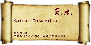 Rainer Antonella névjegykártya
